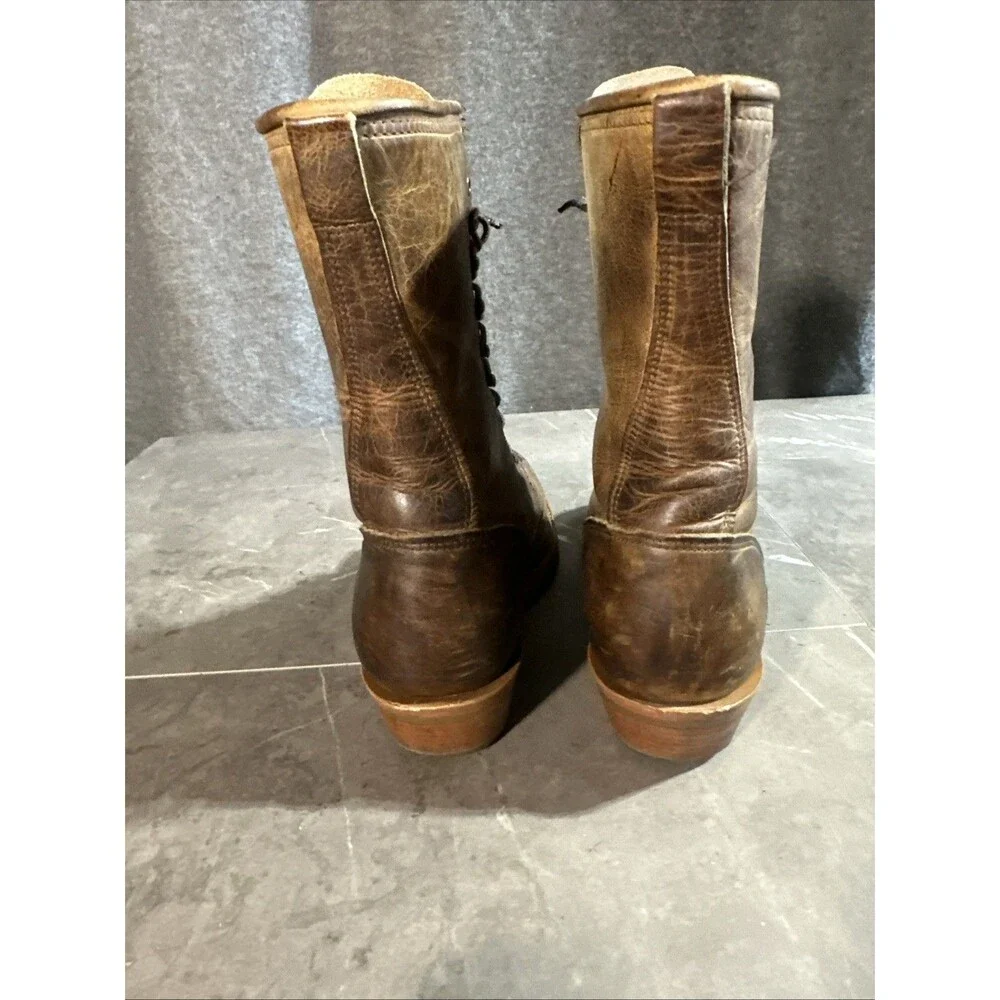 Double H Western ‘Lewis’ Logger Packer Lace Up Boots Brown DH9635 Size 10.5 EE
